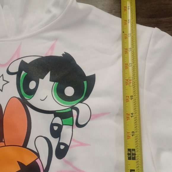 Powerpuff Girls Cartoon Network Cropped Hoodie Sweatshirt Junior size L - Picture 8 of 9